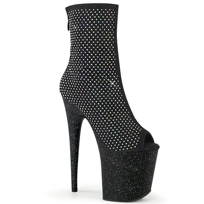 Pleaser  Ankle Boots FLAMINGO-1031GM Blk Fabric-RS Mesh/Blk Matte