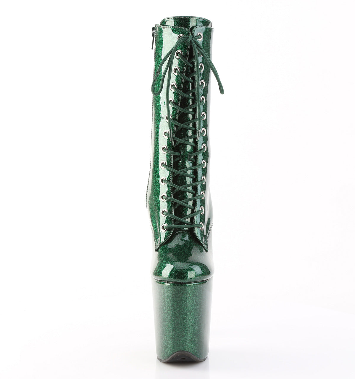 Pleaser Women's Platform Shoes FLAMINGO-1040GP Emerald Green Glitter Pat/M