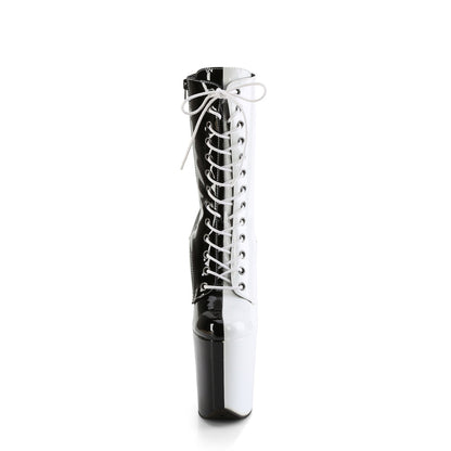 Pleaser   FLAMINGO-1040TT Blk-Wht Pat/Blk-Wht