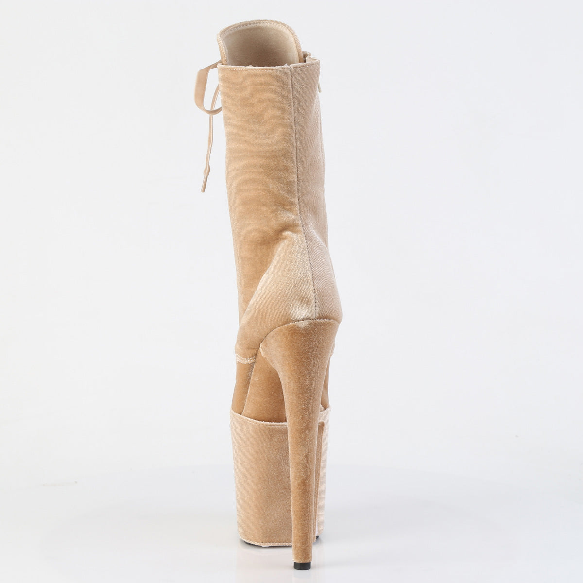Pleaser Women's Platform Shoes FLAMINGO-1045VEL Cream Velvet/M