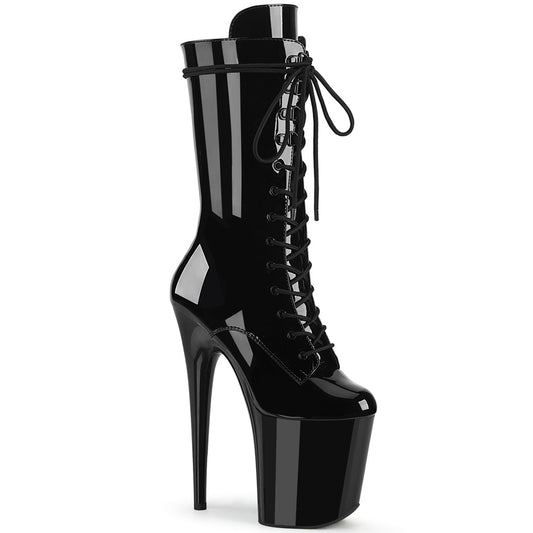 Pleaser Bottines pour femmes FLAMINGO-1050 BLK PAT / BLK