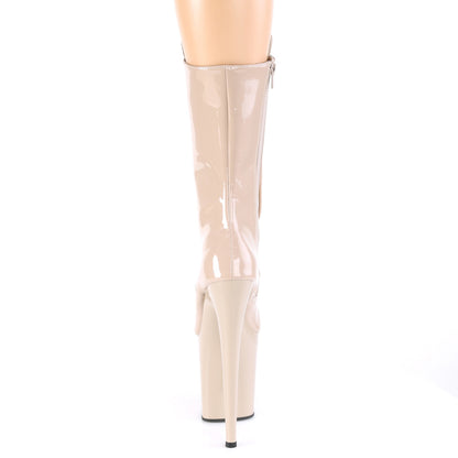 Pleaser Womens Ankle Boots FLAMINGO-1050 Nude Pat/Nude