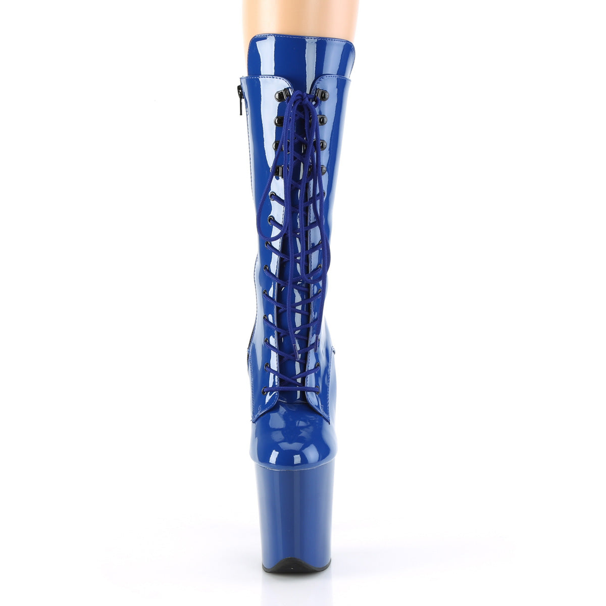 Pleaser Womens Ankle Boots FLAMINGO-1050 Royal Blue Pat/Royal Blue