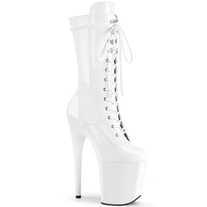 Pleaser Bottines pour femmes FLAMINGO-1050 wht pat / wht