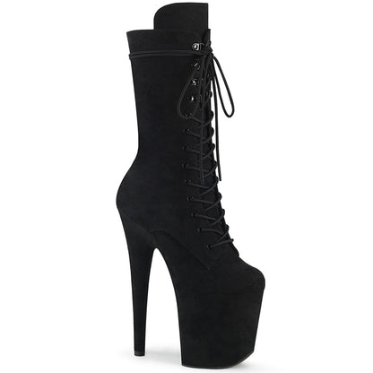 Pleaser Bottines pour femmes FLAMINGO-1050FS BLK FAUX SUDE / BLK FAUX SUDE