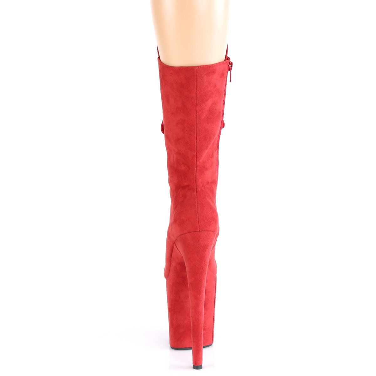 Pleaser Bottines pour femmes FLAMINGO-1050FS rouge en faux daim / daim rouge rouge
