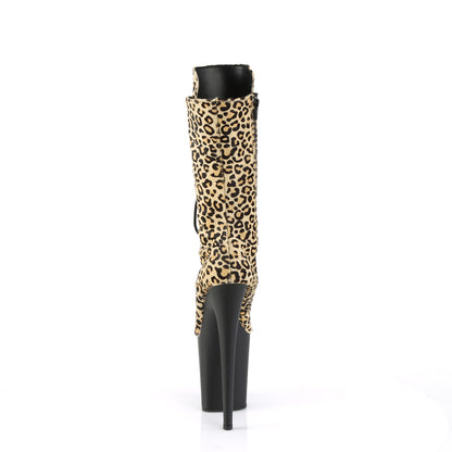 Pleaser  Bottines FLAMINGO-1050 LP Léopard Imprimer Pony Cheveux / Noir Matte