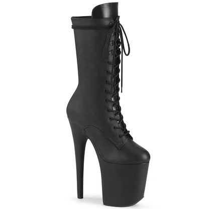 Pleaser Bottines pour femmes FLAMINGO-1050lwr BLK CUIR / CUIR BLK