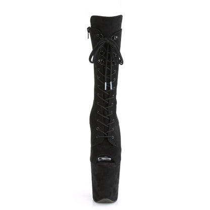 Pleaser Bottines pour femmes FLAMINGO-1051FS BLK FAUX SUDE / BLK FAUX SUDE