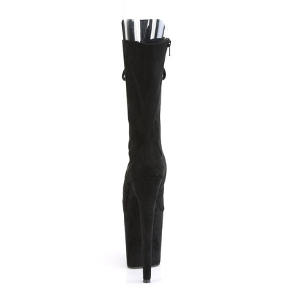 Pleaser Bottines pour femmes FLAMINGO-1051FS BLK FAUX SUDE / BLK FAUX SUDE