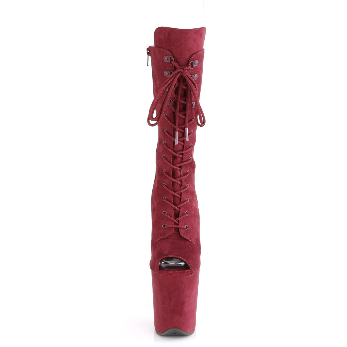 Pleaser Bottines pour femmes FLAMINGO-1051FS Bourgogne Faux Suisse / Bourgogne Faux Suisse