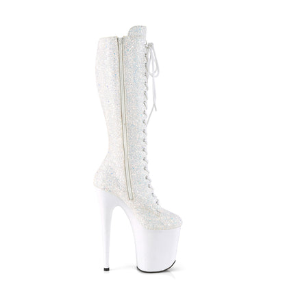 Pleaser Bottes pour femmes FLAMINGO-2020mg wht multi gameter / blk