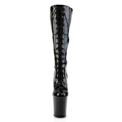 Pleaser Bottes pour femmes FLAMINGO-2023 blk str pat / blk