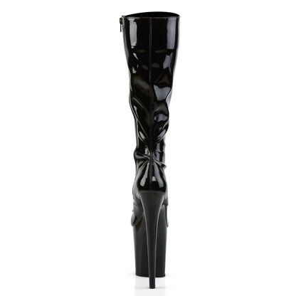 Pleaser Bottes pour femmes FLAMINGO-2023 blk str pat / blk