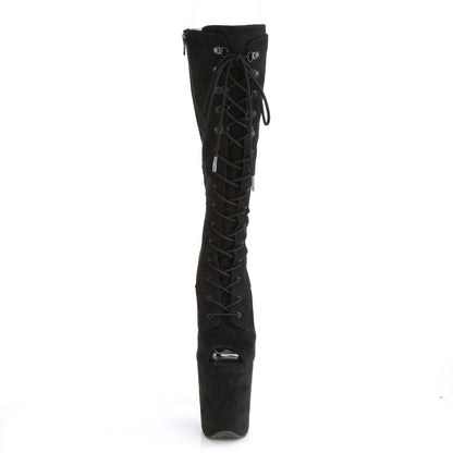 Pleaser Bottes pour femmes FLAMINGO-2051FS BLK FAUX SUDE / BLK FAUX SUDE