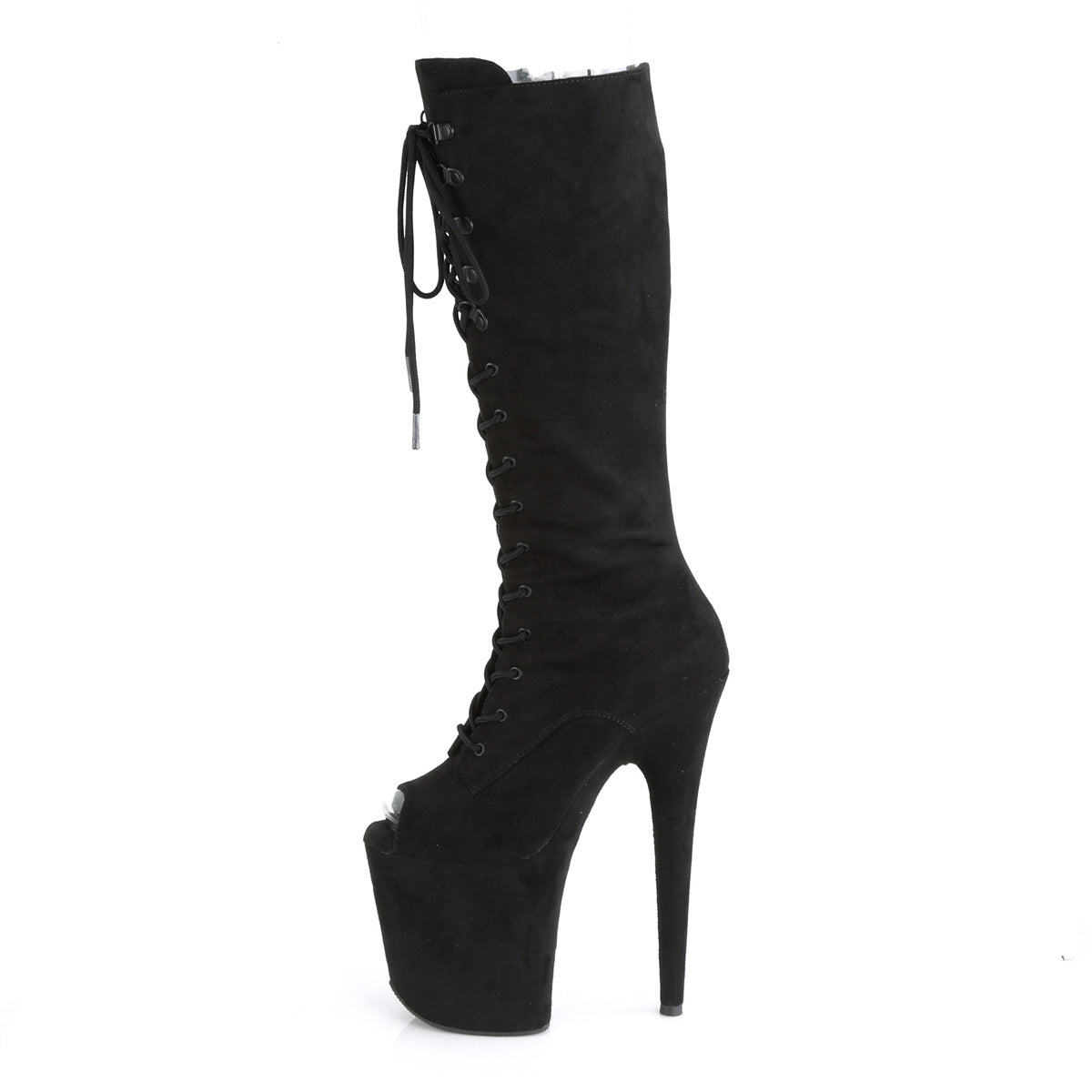 Pleaser Bottes pour femmes FLAMINGO-2051FS BLK FAUX SUDE / BLK FAUX SUDE
