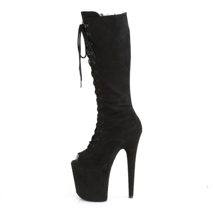 Pleaser Bottes pour femmes FLAMINGO-2051FS BLK FAUX SUDE / BLK FAUX SUDE