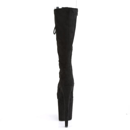 Pleaser Bottes pour femmes FLAMINGO-2051FS BLK FAUX SUDE / BLK FAUX SUDE