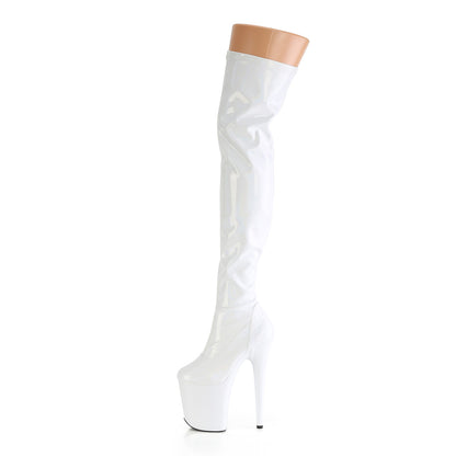 Pleaser   FLAMINGO-3000Hwr Wht Str. Holo / wht holo