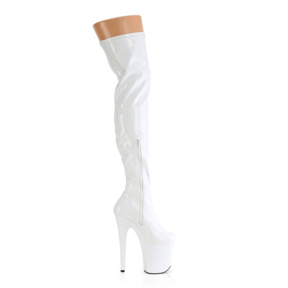 Pleaser   FLAMINGO-3000Hwr Wht Str. Holo / wht holo