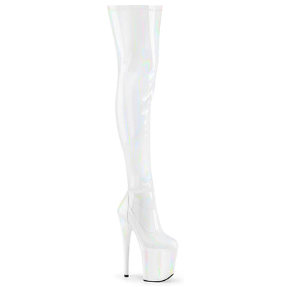Pleaser   FLAMINGO-3000Hwr Wht Str. Holo / wht holo