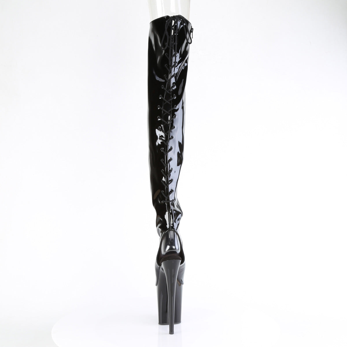 Pleaser   FLAMINGO-3017 Blk Str Pat / Blk