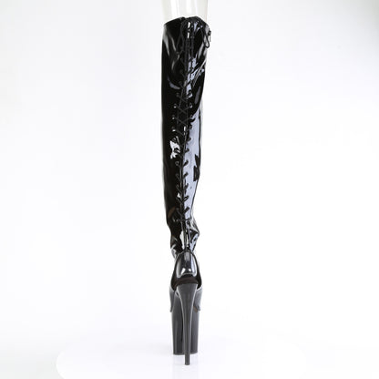 Pleaser   FLAMINGO-3017 Blk Str Pat / Blk
