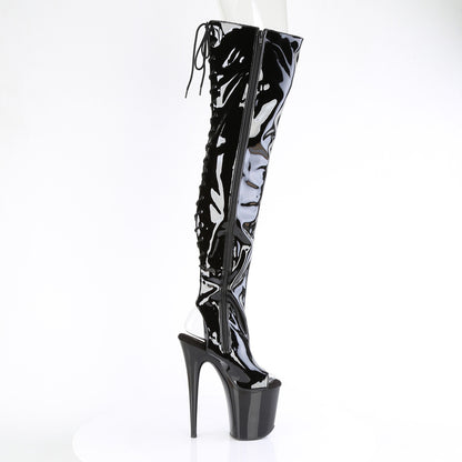 Pleaser   FLAMINGO-3017 Blk Str Pat / Blk