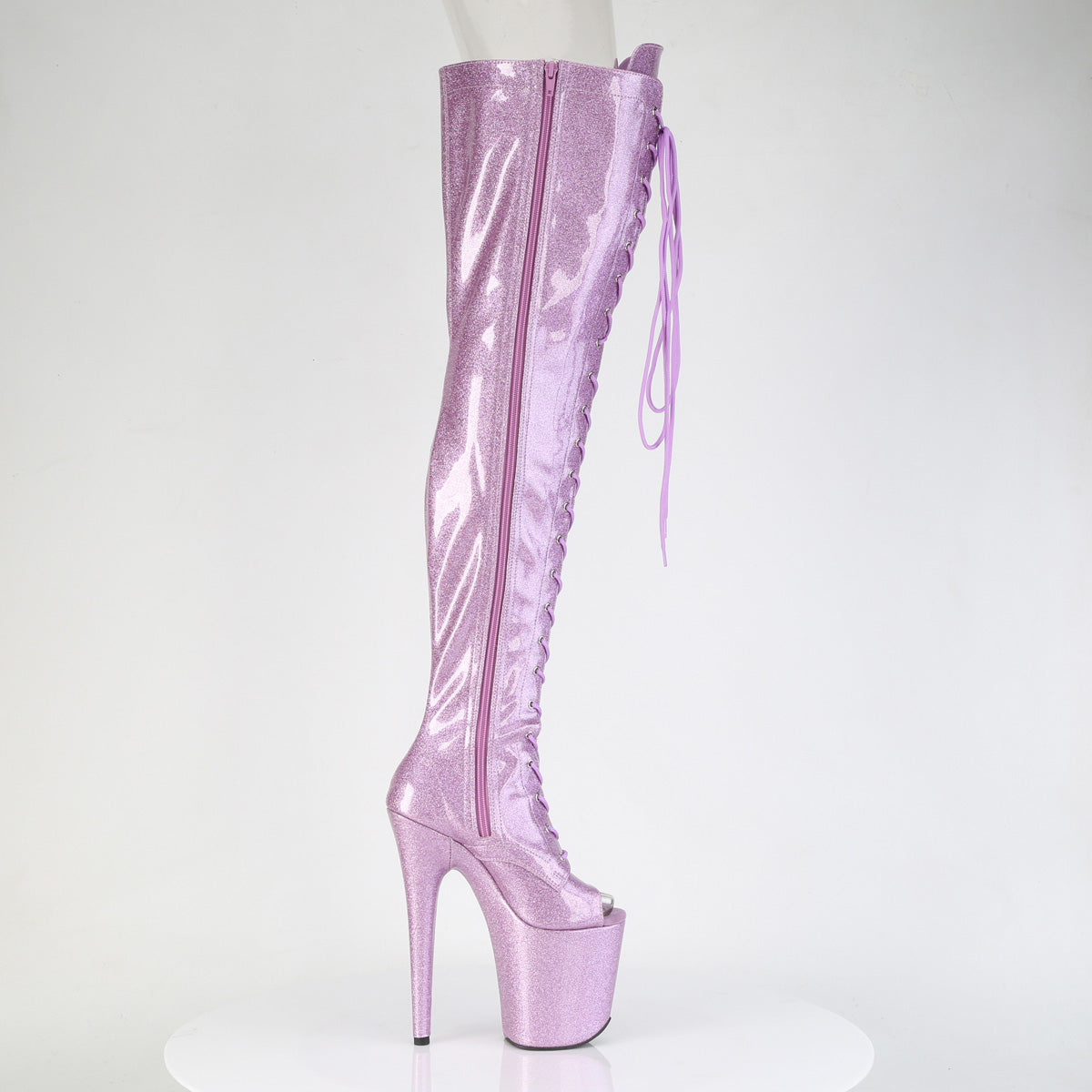 Pleaser Women's Platform Shoes FLAMINGO-3021GP Lilac Glitter Pat/M