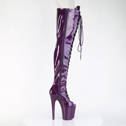 Pleaser Women's Platform Shoes FLAMINGO-3021GP Purple Glitter Pat/M