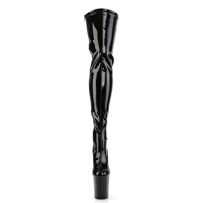 Pleaser Bottes pour femmes FLAMINGO-3063 blk str pat / blk