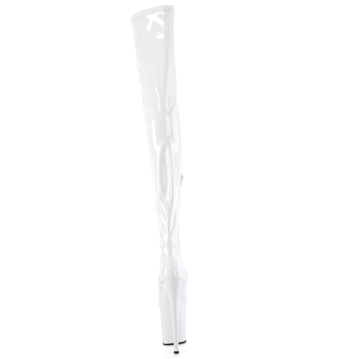 Pleaser   FLAMINGO-4000 Wht Str. Pat/Wht