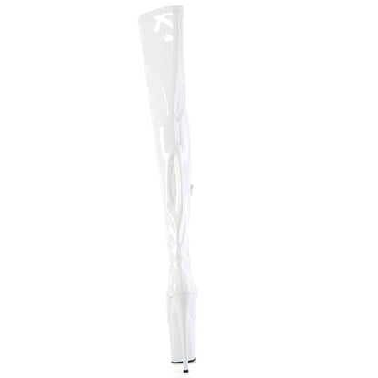 Pleaser   FLAMINGO-4000 Wht Str. Pat/Wht