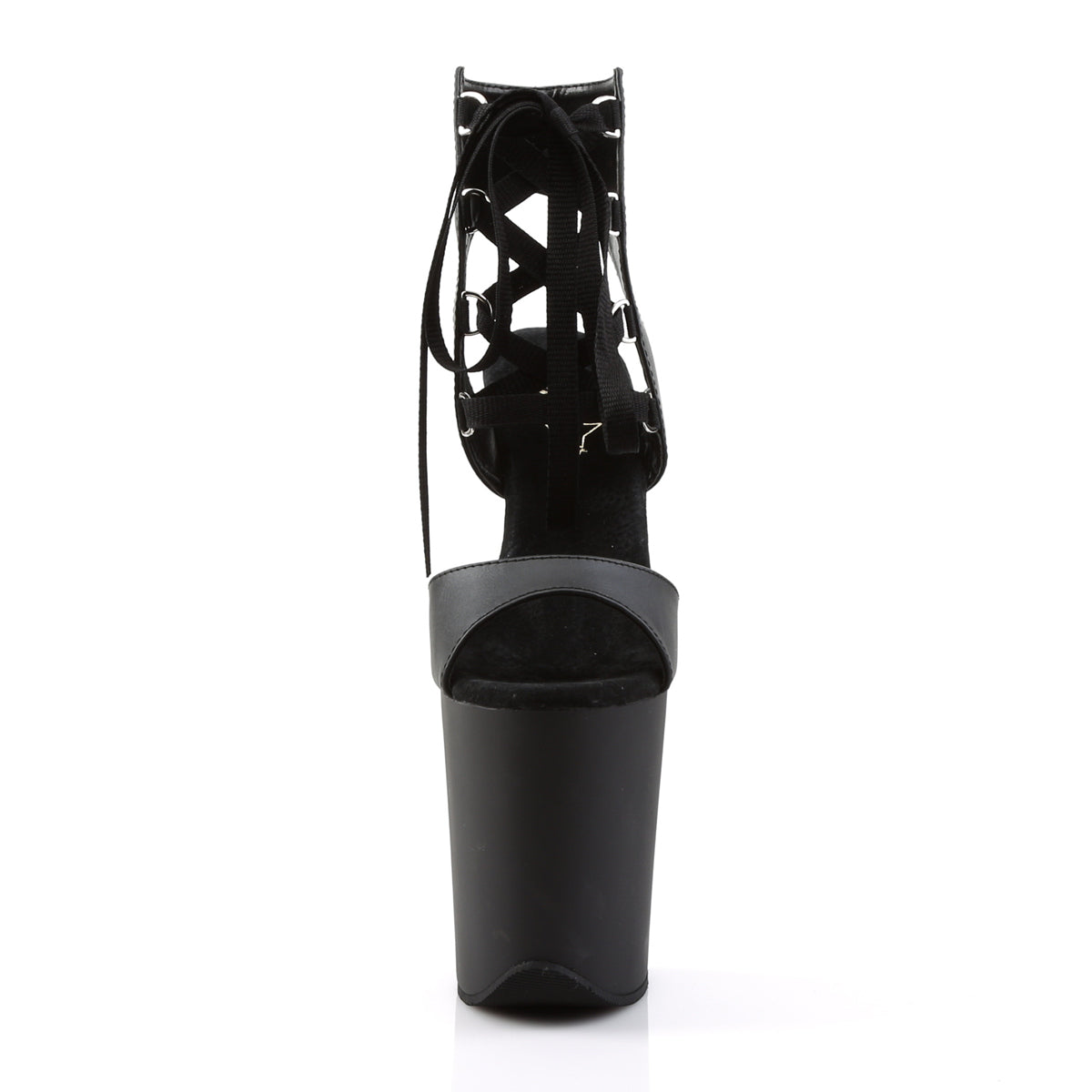 Pleaser Sandales pour femmes FLAMINGO-800-14 BLK FAUX CUIR / BLK MATTE