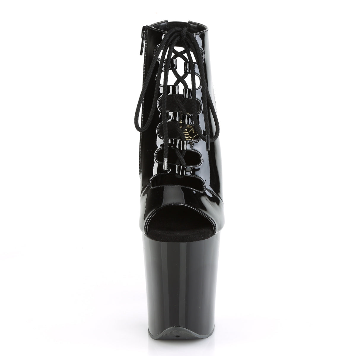 Pleaser Sandales pour femmes FLAMINGO-800-20 BLK PAT / BLK