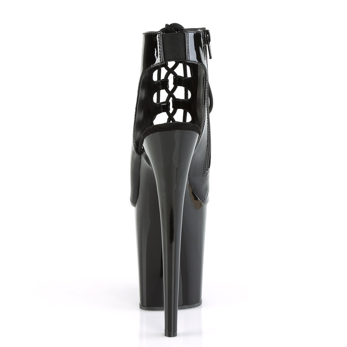 Pleaser Sandales pour femmes FLAMINGO-800-20 BLK PAT / BLK