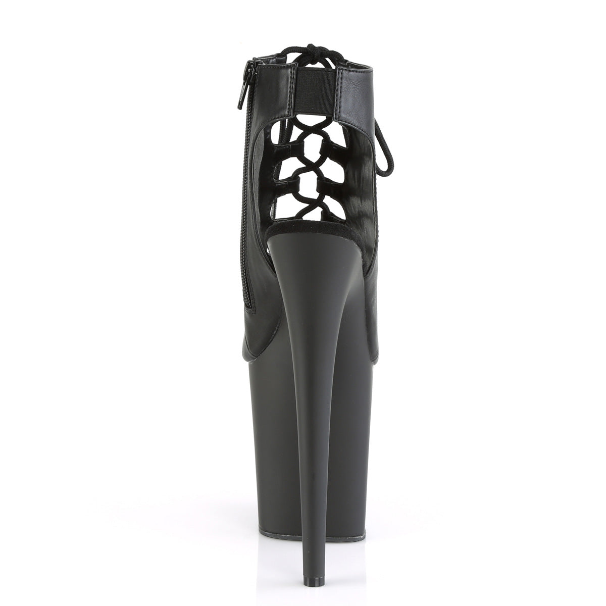 Pleaser Sandales pour femmes FLAMINGO-800-20 BLK FAUX CUIR / BLK MATTE
