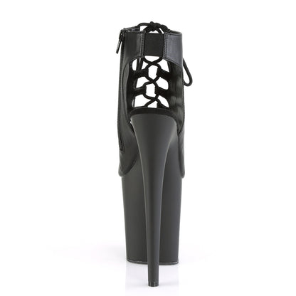 Pleaser Sandales pour femmes FLAMINGO-800-20 BLK FAUX CUIR / BLK MATTE