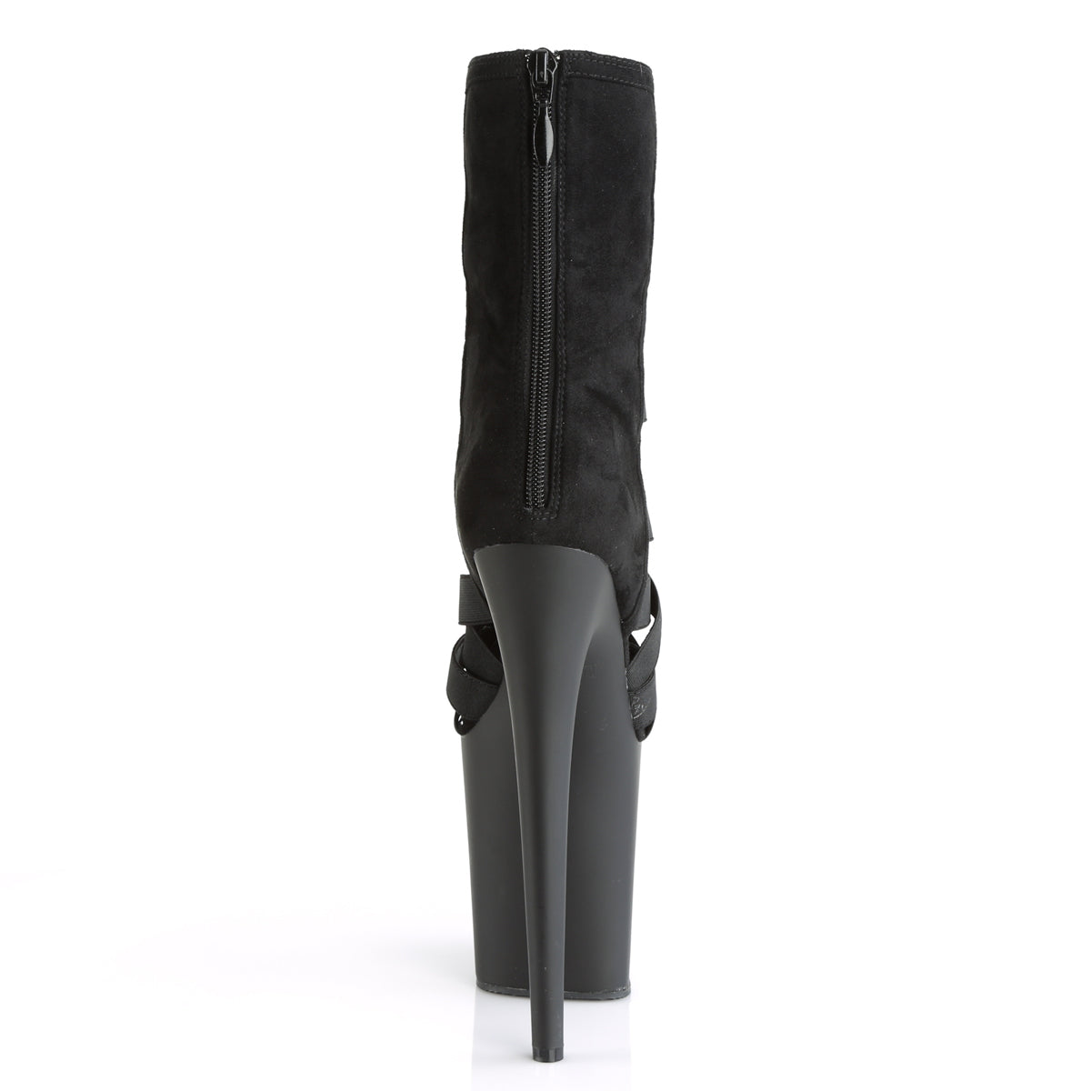 Pleaser Bottines pour femmes FLAMINGO-800-24 BLK BAND-MICROFIBER / BLK MATTE