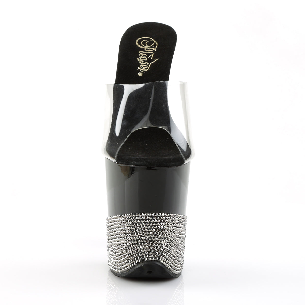 Pleaser Sandales pour femmes FLAMINGO-801-3 CLR / BLK-SANWTER RS