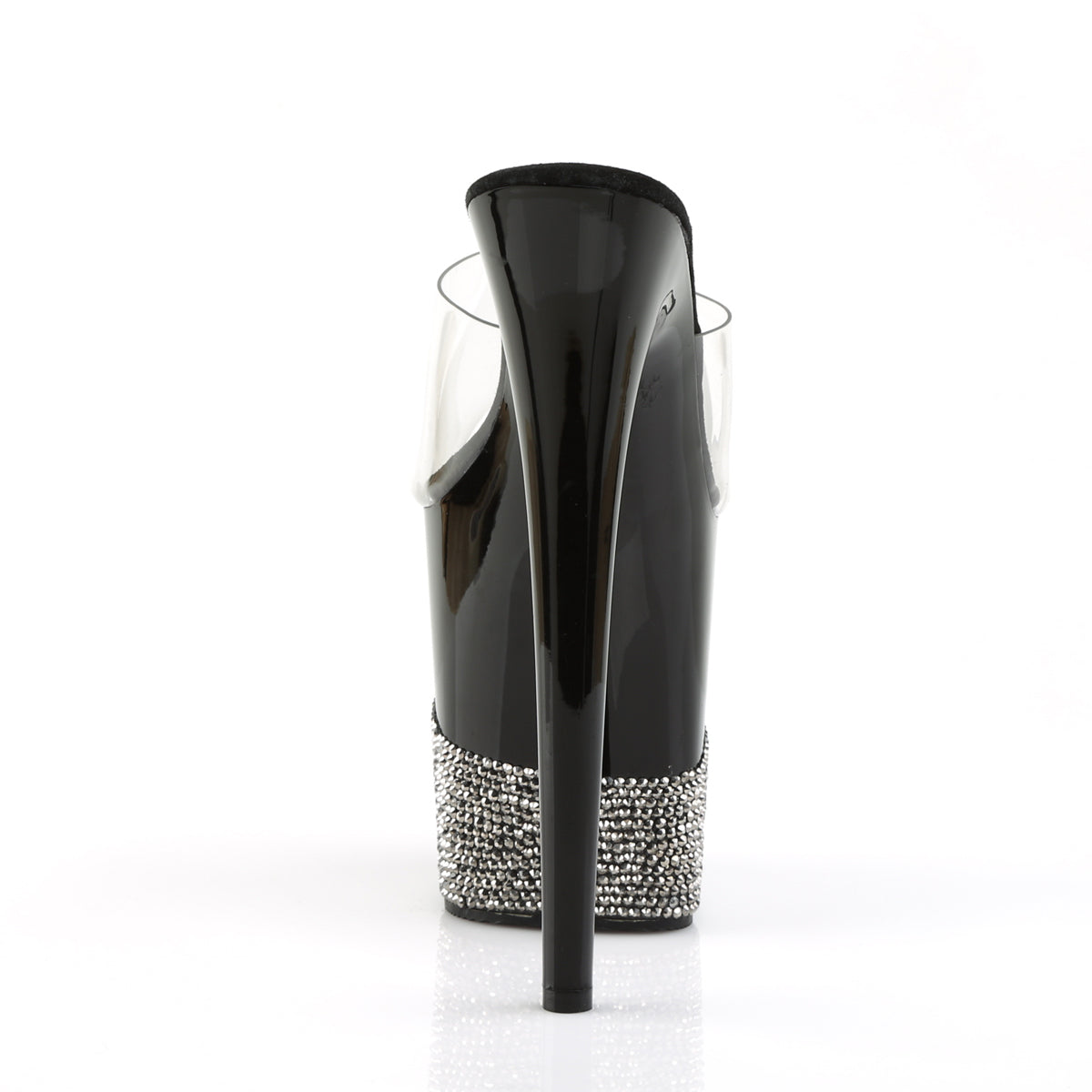 Pleaser Sandales pour femmes FLAMINGO-801-3 CLR / BLK-SANWTER RS