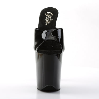 Pleaser Sandales pour femmes FLAMINGO-801 BLK PAT / BLK