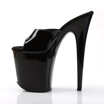Pleaser Sandales pour femmes FLAMINGO-801 BLK PAT / BLK