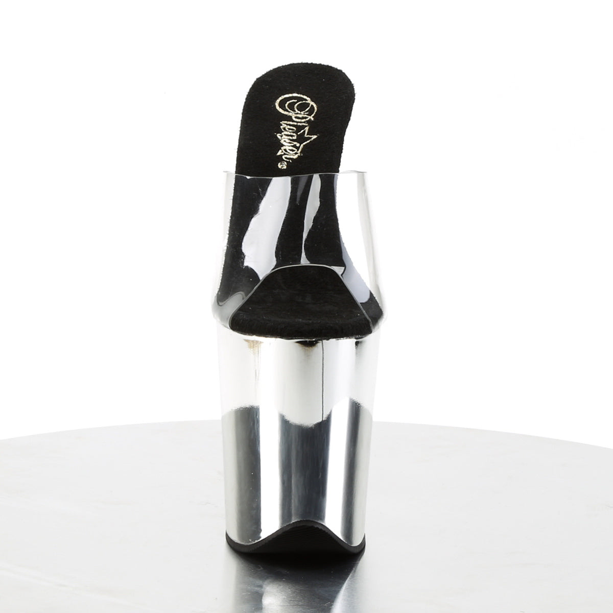 Pleaser Sandales pour femmes FLAMINGO-801 CLR / SLV Chrome