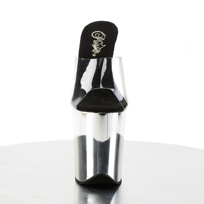 Pleaser Sandales pour femmes FLAMINGO-801 CLR / SLV Chrome