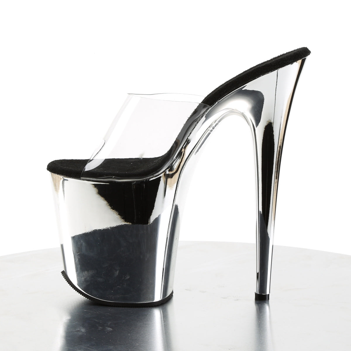 Pleaser Sandales pour femmes FLAMINGO-801 CLR / SLV Chrome