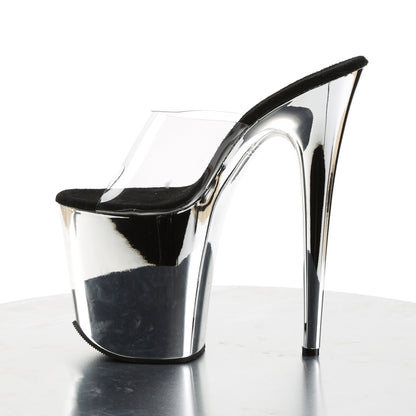 Pleaser Sandales pour femmes FLAMINGO-801 CLR / SLV Chrome