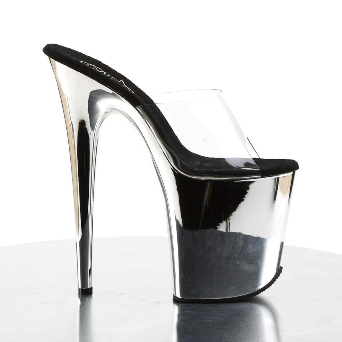 Pleaser Sandales pour femmes FLAMINGO-801 CLR / SLV Chrome
