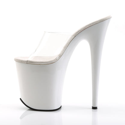 Pleaser Sandales pour femmes FLAMINGO-801 CLR / WHT