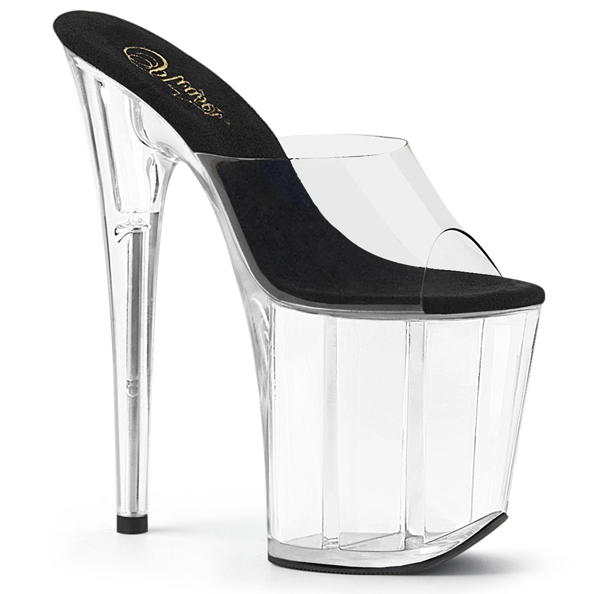 Pleaser Sandales pour femmes FLAMINGO-801 CLR-BLK / CLR